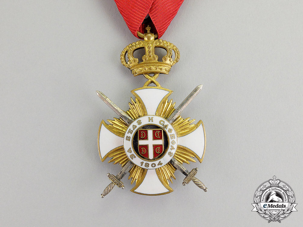 serbia,_kingdom._an_order_of_kara-_george_with_swords,_fourth_class_knight,_by_bertrand_c17-6017