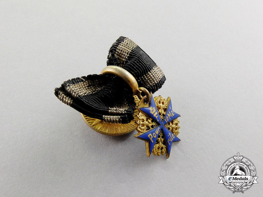 prussia._a_miniature_pour_le_mérite_boutonnière_by_the_german_officer’s_league,_c.1916_c17-698