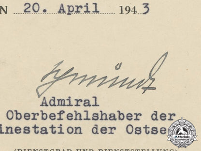 germany._a_war_merit_cross_document_to_marineoberstabsarzt_dr._lorenz_petersen,_signed_by_admiral_schmundt_c17-832_1
