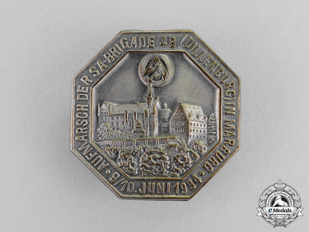 germany._a1934_rally_of_the_sa_brigade48_in_marburg_badge_c17-8697