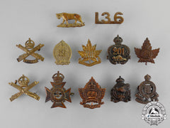 Canada. A Lot Of Twelve First War And Inter-War Insignia