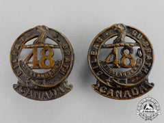 Canada.  A Set Of 15Th Infantry Battalion "48Th Highlanders Of Canada" Collar Tabs