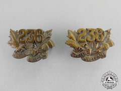 Canada. A Set Of 239Th Overseas Battalion "Railway Construction Corps" Collar Tabs