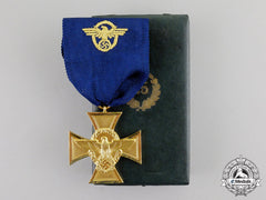 Germany. A Mint Third Reich Period Police 25-Year Long Service Cross In Its Presentation Case