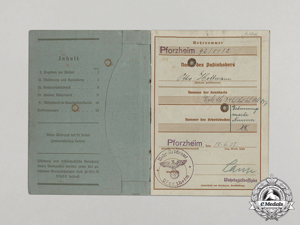 germany._a_wehrpaß&_health_book_to_feldwebel_otto_hoffmann_c17-9011
