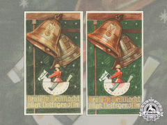 Germany. Two Winterhilfswerk (Whw) German Christmas To All Fellows Handouts, 1935-1936