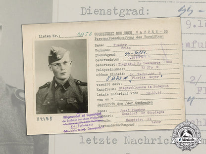 germany._a1955_hiag_missing_person_report_for_signals_ss-_schütze_fritz_fischer,_ss_division“_florian_geyer”_c17-923_2