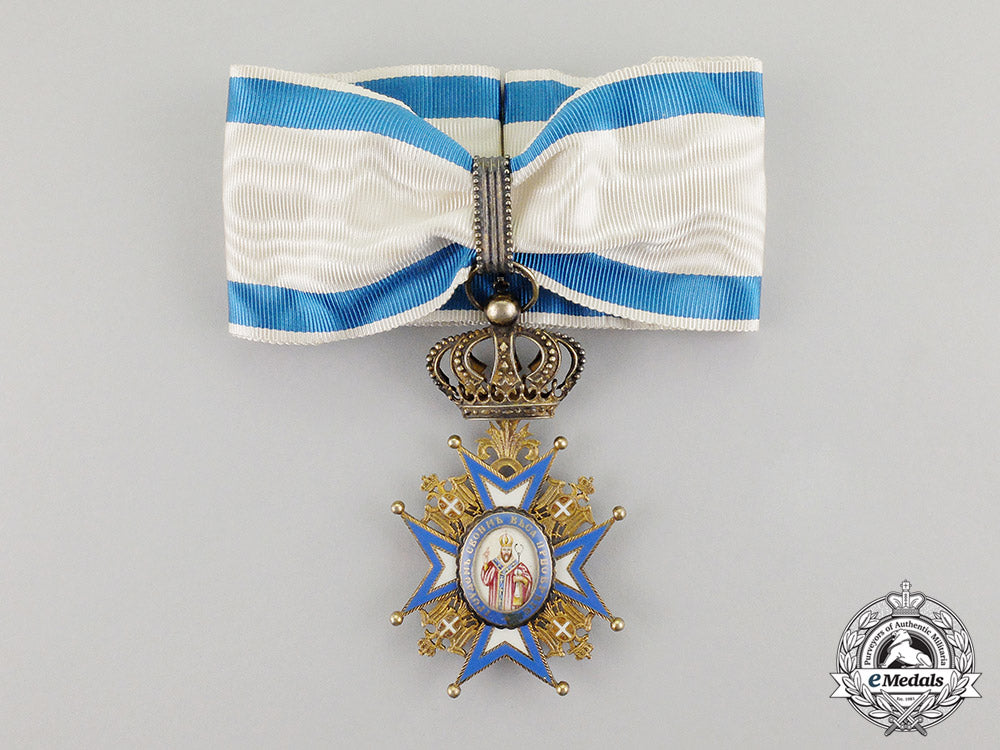 serbia,_kingdom._an_order_of_st._sava,_commander,_type_ii(1903-1921)_with_saint_in_red_robes_c17-992_1_1