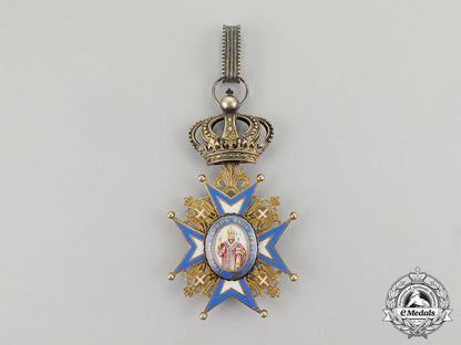 serbia,_kingdom._an_order_of_st._sava,_commander,_type_ii(1903-1921)_with_saint_in_red_robes_c17-993_1_1