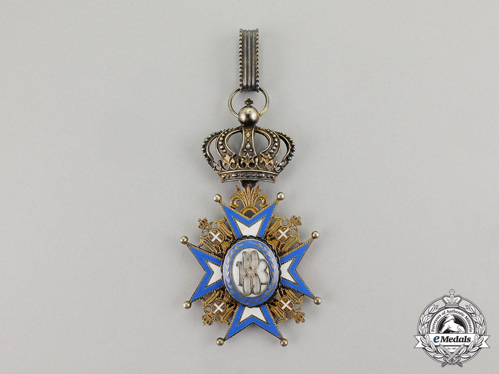 serbia,_kingdom._an_order_of_st._sava,_commander,_type_ii(1903-1921)_with_saint_in_red_robes_c17-996_1_1