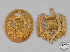 Guatemala, Jorge Ubico Rule. Two Army Badges