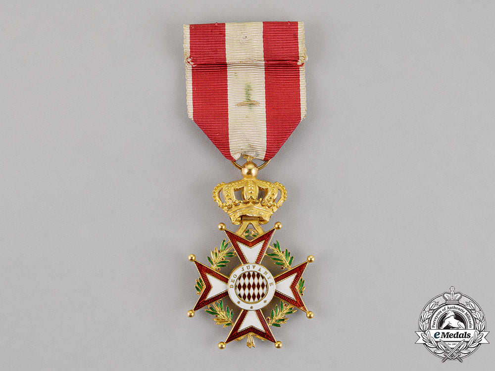 monaco,_principality._an_order_of_st._charles_in_gold,_i_class_knight,_c.1930_c18-012576