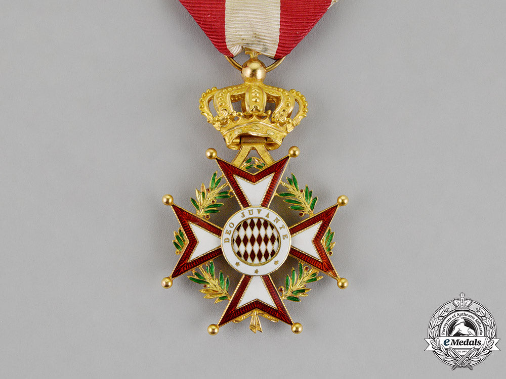 monaco,_principality._an_order_of_st._charles_in_gold,_i_class_knight,_c.1930_c18-012580
