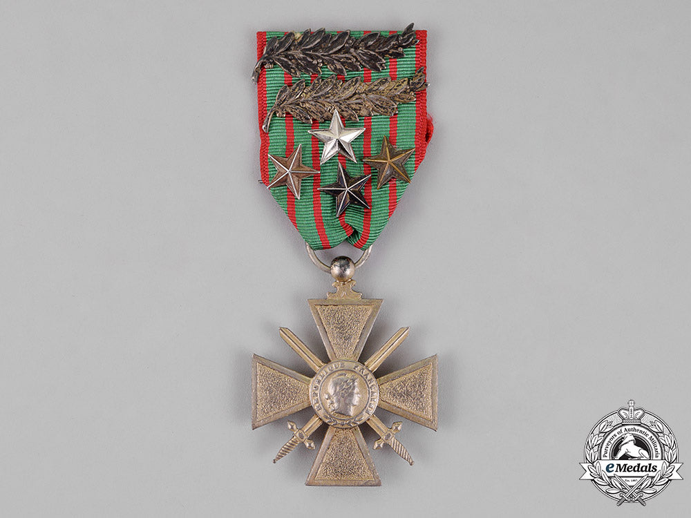 france,_republic._a_croix_de_guerre,1914-1918_with_multiple_awards_c18-013482