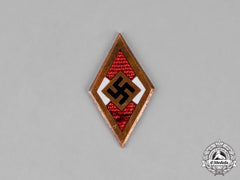 Germany. A Large Hj Golden Honour Badge; Numbered 28054