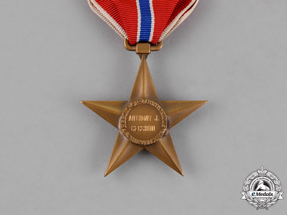 united_states._a_bronze_star&_purple_heart_pair_to_staff_sergeant_cecchini,_for_courage_at_okinawa_c18-014524