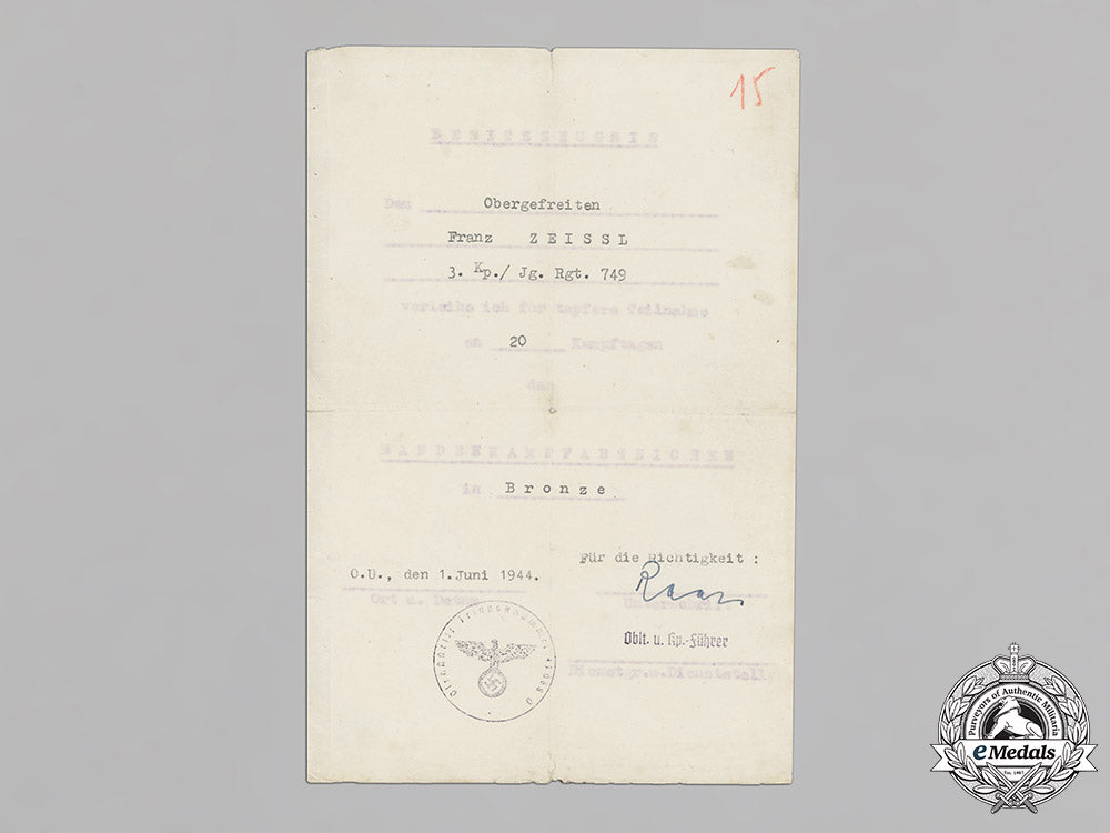 germany,_heer._the_award_documents_to_obergefreiter_franz_zeissl,_anti-_partisan_badge_c18-014856