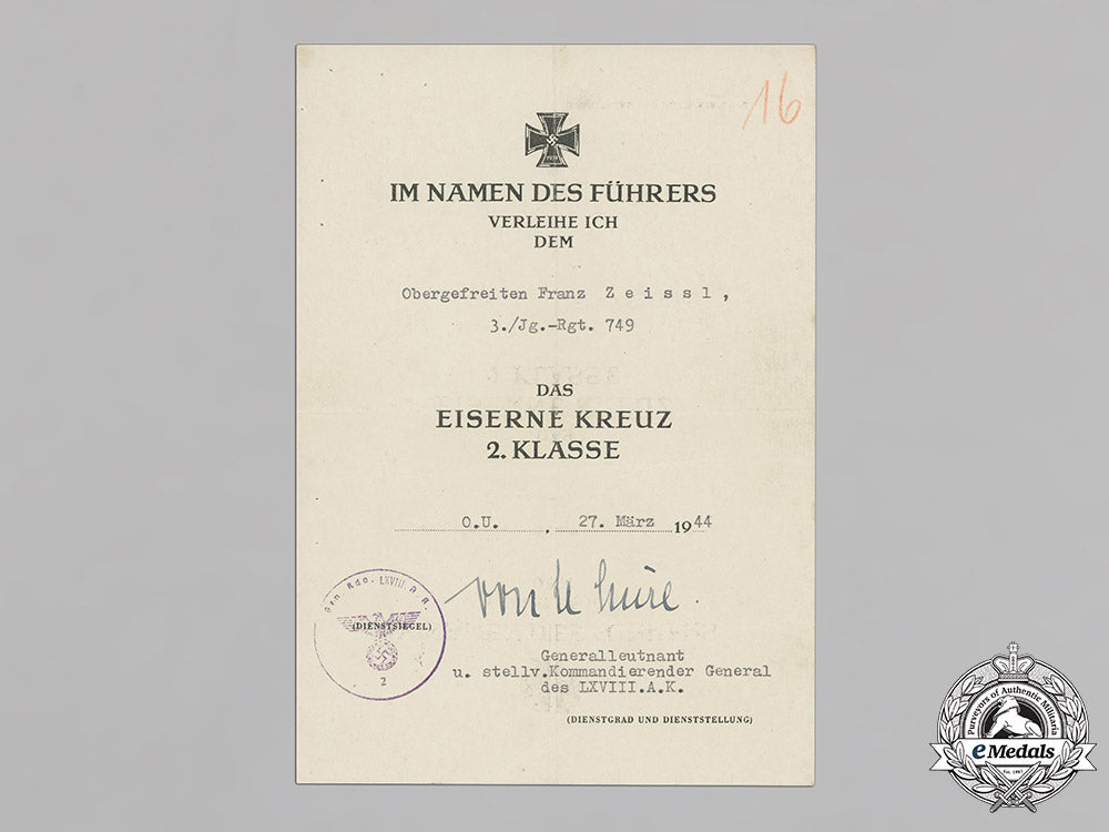 germany,_heer._the_award_documents_to_obergefreiter_franz_zeissl,_anti-_partisan_badge_c18-014857