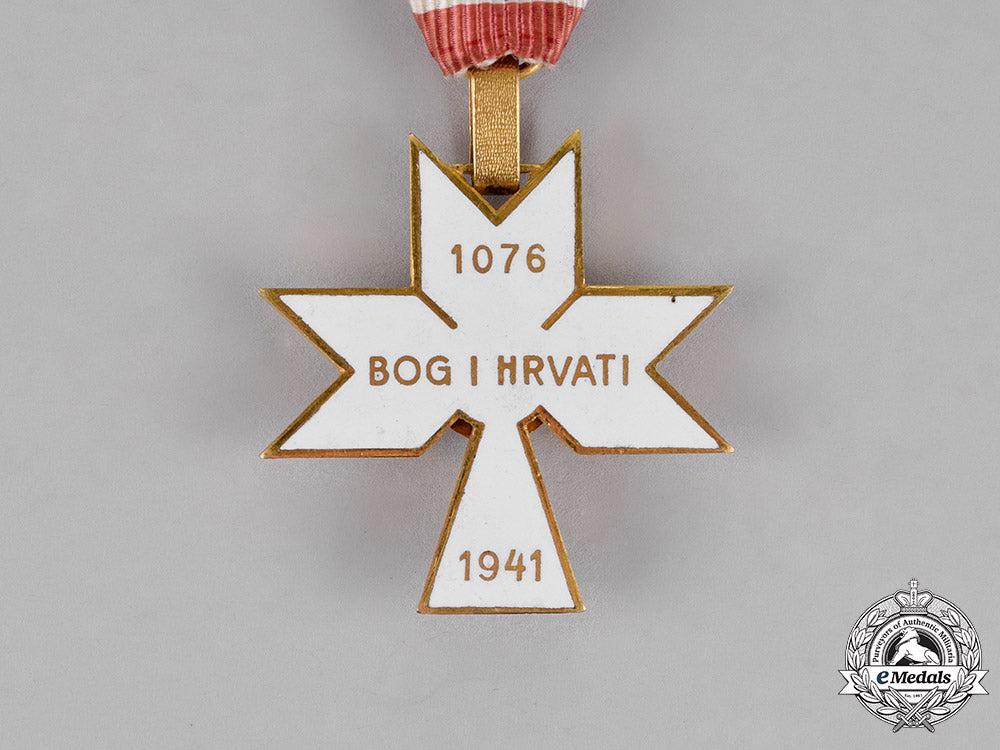 croatia._an_order_of_king_zvonimir's_crown,_third_class_knight,_with_gc_miniature_c18-014895
