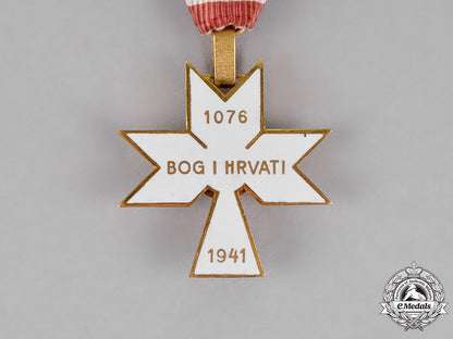 croatia._an_order_of_king_zvonimir's_crown,_third_class_knight,_with_gc_miniature_c18-014895