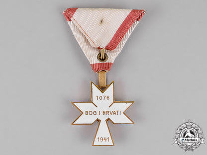 croatia._an_order_of_king_zvonimir's_crown,_third_class_knight,_with_gc_miniature_c18-014896