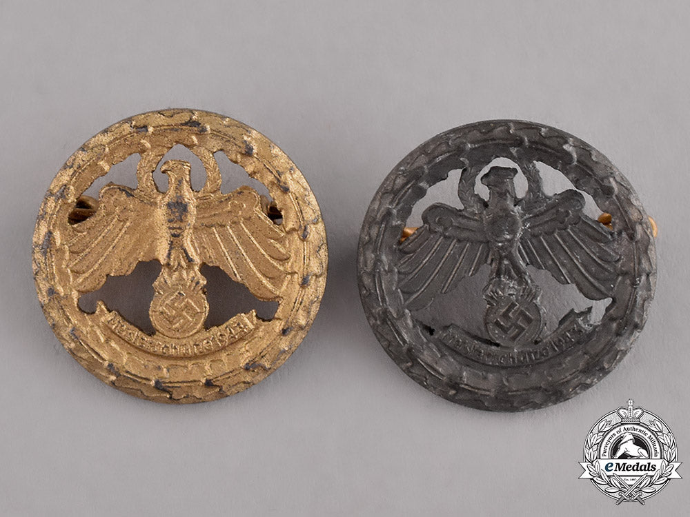 austria._a_grouping_of_two_tiroler_marksmanship_badges,_gold_and_silver_grade_c18-016576