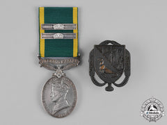 United Kingdom. An Efficiency Medal With Falkland Islands Scroll & Service Bars To Sergeant B. Fleuret