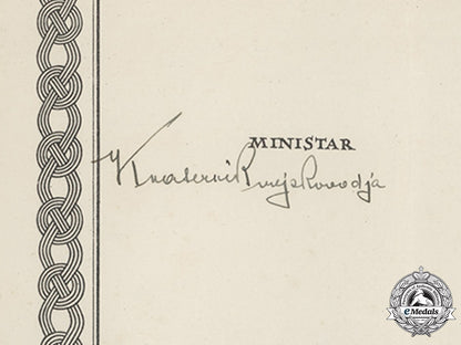 croatia._a_formal_croatian_document_for_the_award_of_the_king_zvonimir_order,1_st_class_with_swords_c18-018465