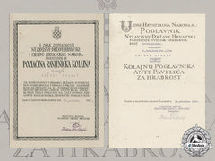 Croatia. A Pair Of Award Documents To Grenadier August Kröger