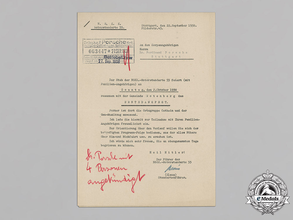 germany,_nskk._an_invitation_to_dr._porsche_and_family_to_attend_thanksgiving_with_motorstandarte55_c18-018965