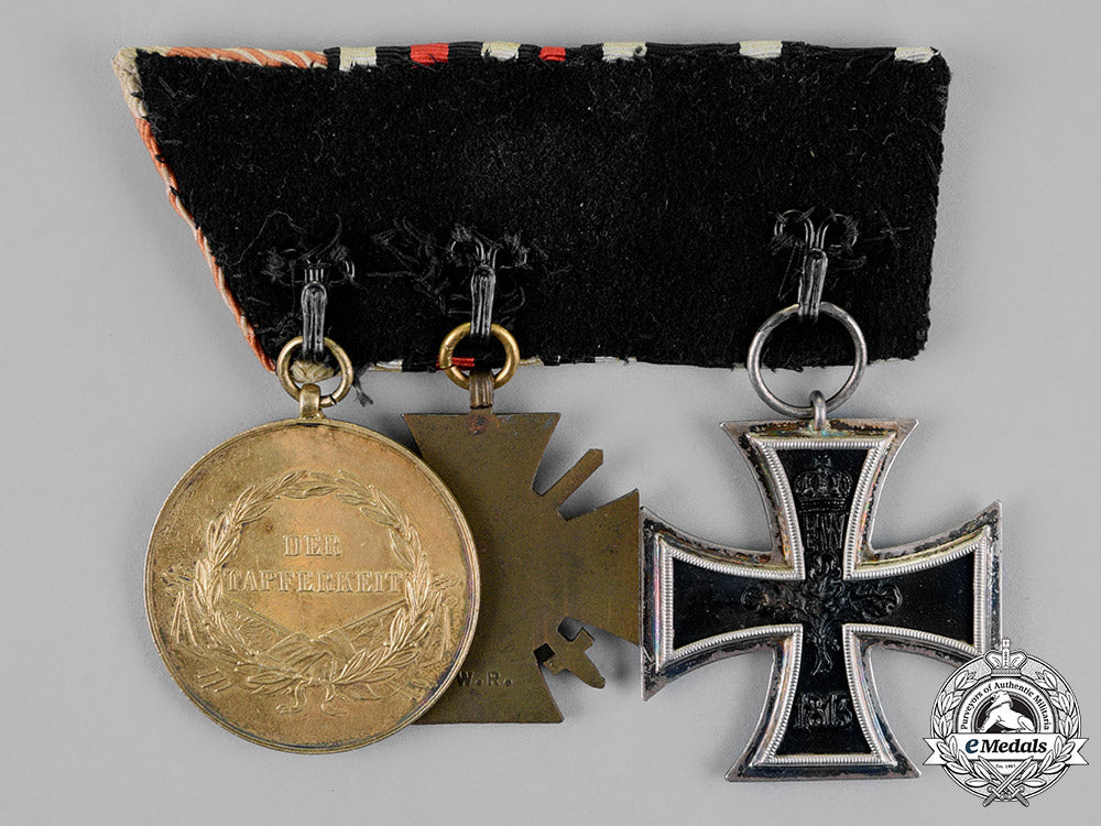 austria,_empire._a_medal_bar_of_three_medals,_awards,_and_decorations_to_an_austrian_recipient_c18-019532