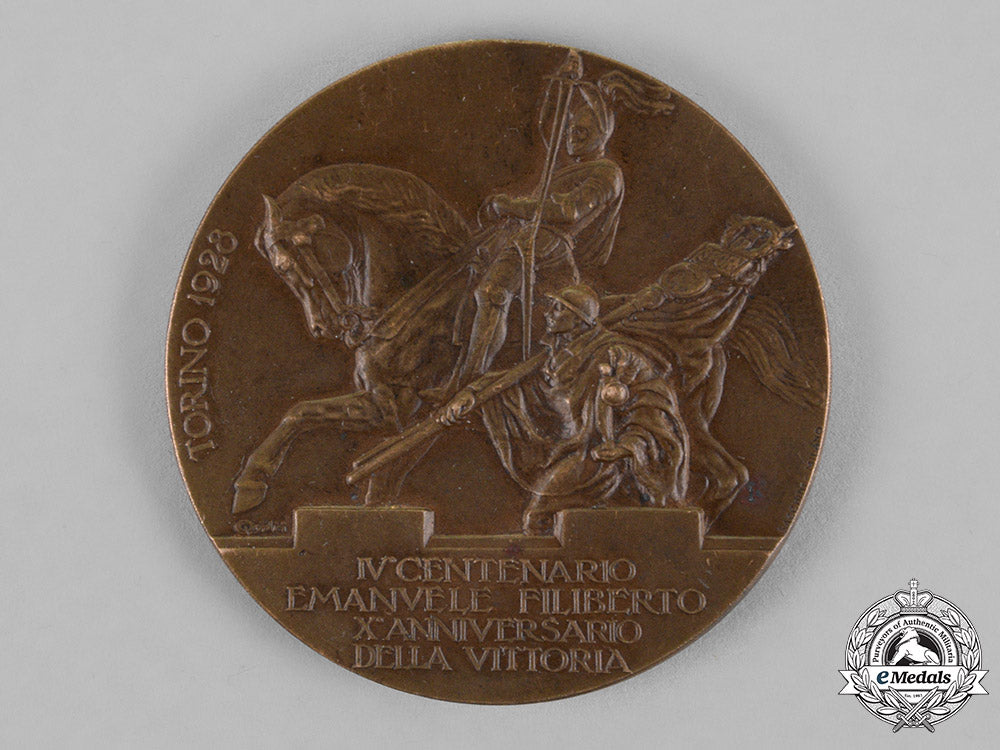 italy,_kingdom._a_birth_of_emmanuel_philibert&_the10_th_anniversary_of_victory_medal1928_c18-019818