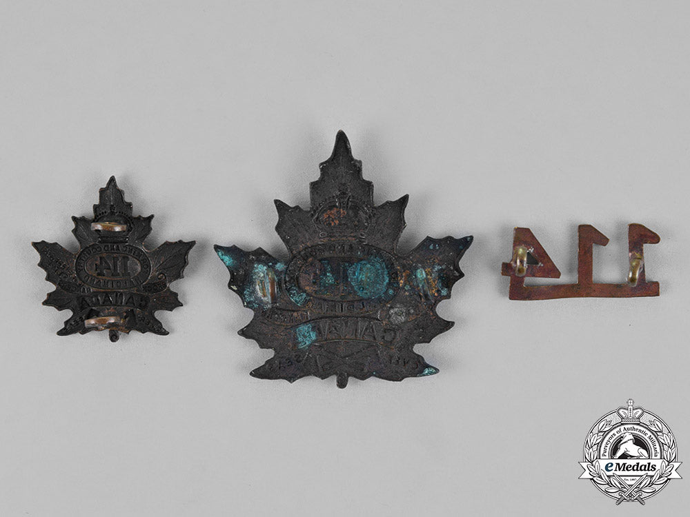 canada._a114_th_infantry_battalion"_brock's_rangers"_insignia_grouping_c18-019846