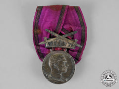 Saxony. A Silver Merit Medal With Swords And 1914/7 Clasp