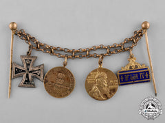 Prussia, State. An Iron Cross 1870 And Prussian Reserve Long Service Miniature Medal Chain