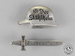 Germany, Der Stahlhelm. A Grouping Of Two Stahlhelm Veteran’s Association Pins
