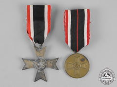 Germany. A Grouping Of A War Merit Cross Second Class And Merit Medal