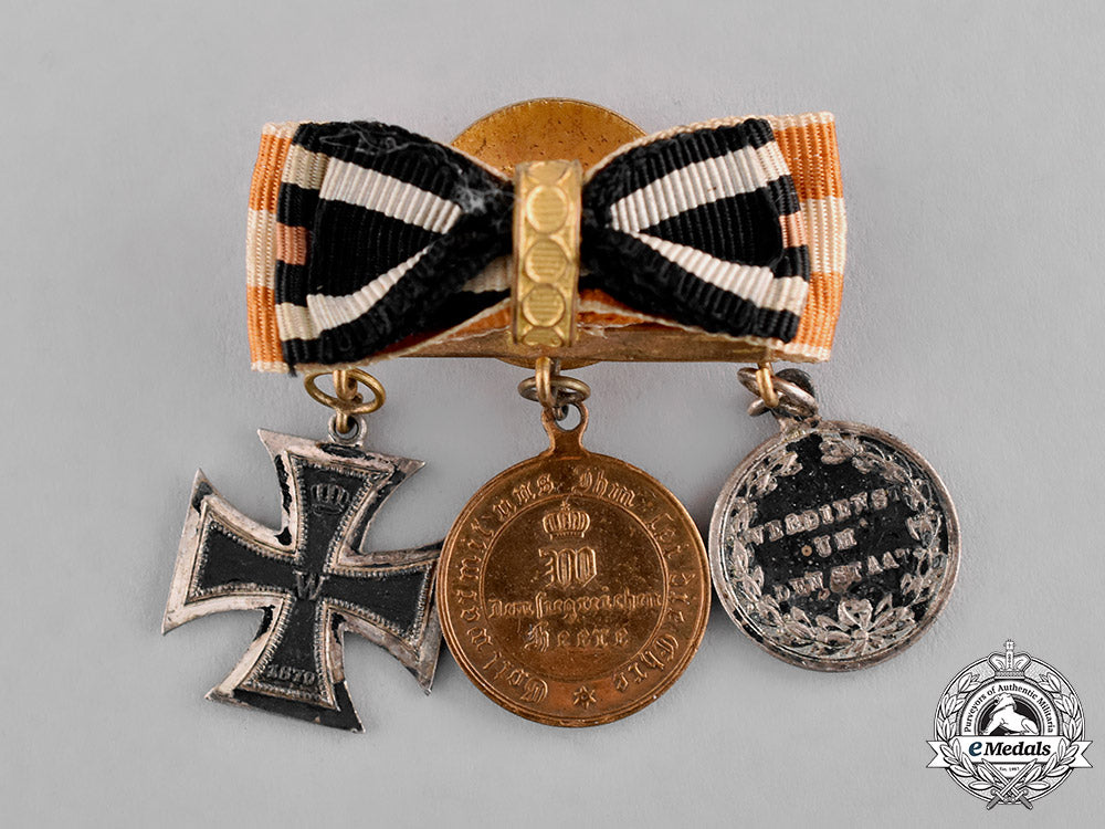 prussia,_state._an1870_boutonniere_with_three_medals,_awards,_and_decorations_c18-020532