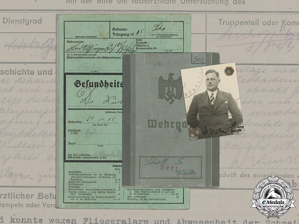 germany,_heer._a_wehrpaß_and_health_book_to_gefreiter_dr._walter_schott,_discharged_due_to_abnormal_mental_condition_c18-021033
