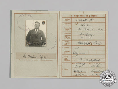 germany,_heer._a_wehrpaß_and_health_book_to_gefreiter_dr._walter_schott,_discharged_due_to_abnormal_mental_condition_c18-021036