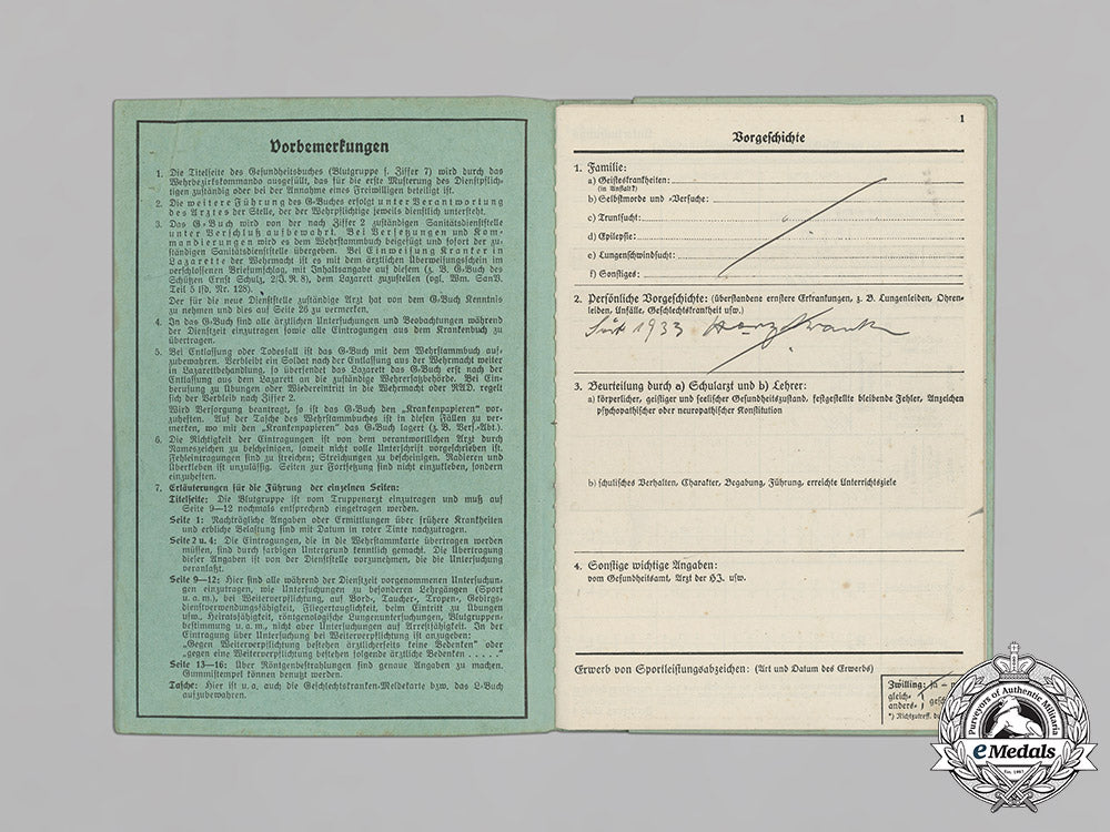germany,_heer._a_wehrpaß_and_health_book_to_gefreiter_dr._walter_schott,_discharged_due_to_abnormal_mental_condition_c18-021043