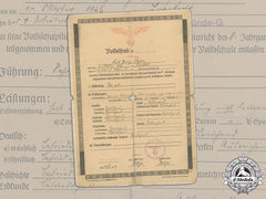 Germany, Nsdap. A Volksschule Final Certificate, 1941