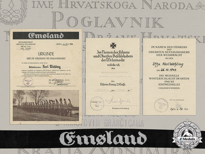 germany,_heer/_rad._award_documents&_emsland_cuff_title_to_obergefreiter_karl_wehling,1938-1943_c18-021244