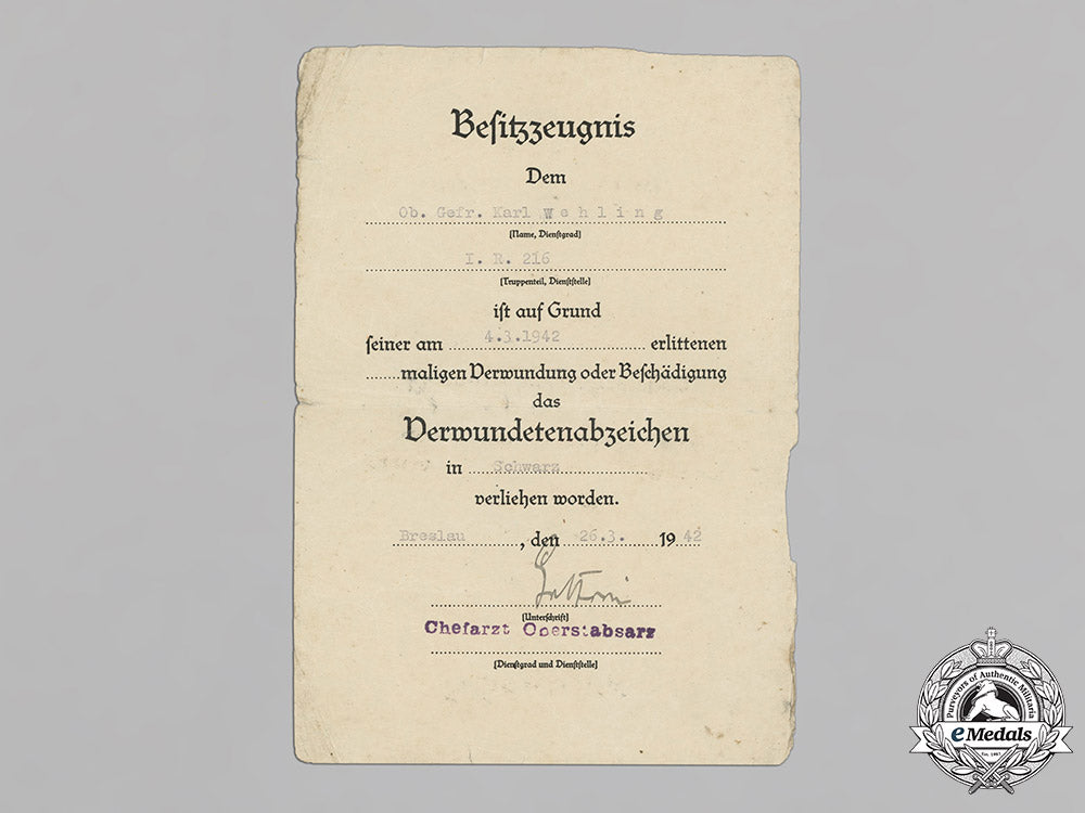 germany,_heer/_rad._award_documents&_emsland_cuff_title_to_obergefreiter_karl_wehling,1938-1943_c18-021250