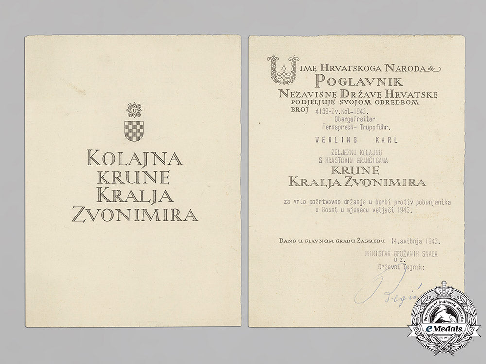 germany,_heer/_rad._award_documents&_emsland_cuff_title_to_obergefreiter_karl_wehling,1938-1943_c18-021252