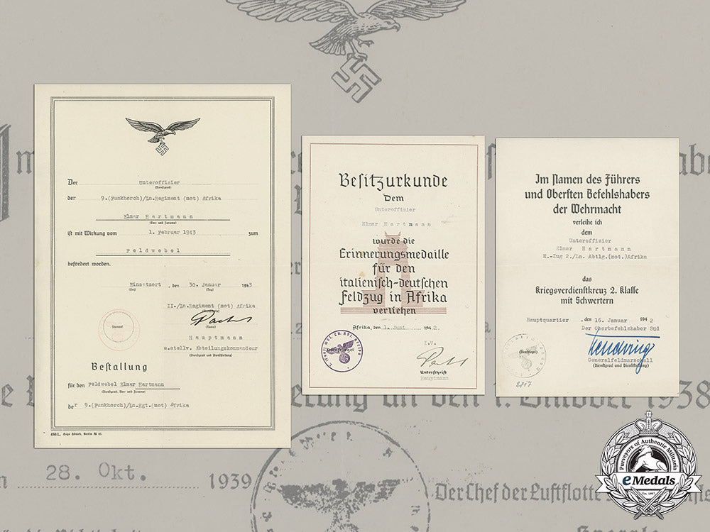 germany,_luftwaffe._a_collection_of_award_documents_to_feldwebel_elmar_hartmann(_afrika)_c18-021851