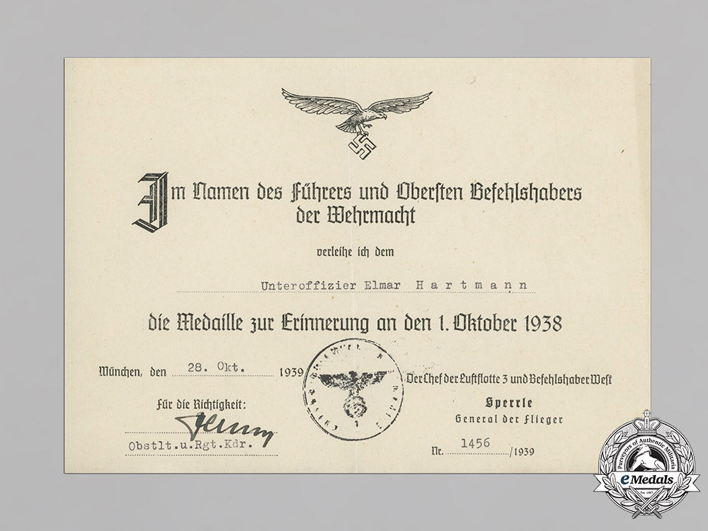 germany,_luftwaffe._a_collection_of_award_documents_to_feldwebel_elmar_hartmann(_afrika)_c18-021856