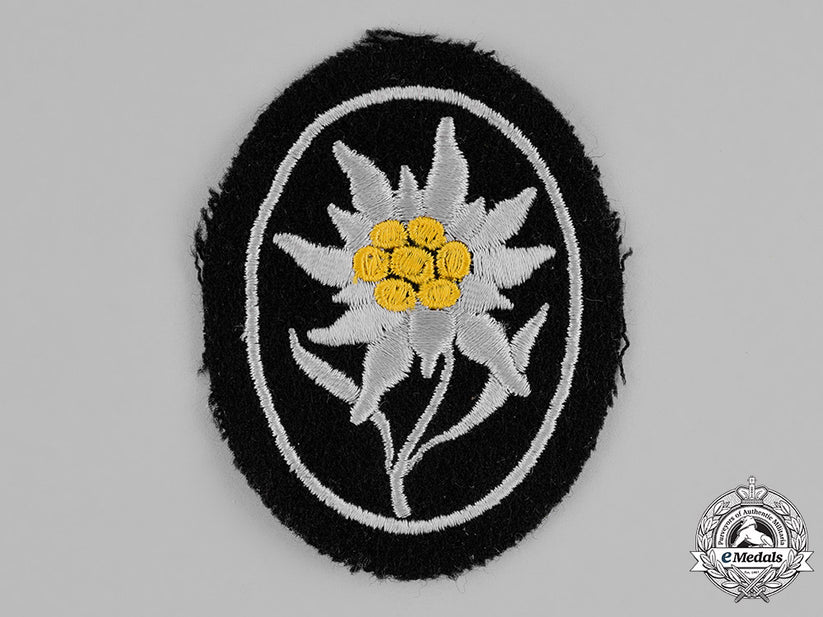 Germany, Waffen-Ss. A Mountain Troop Sleeve Edelweiss Patch – eMedals