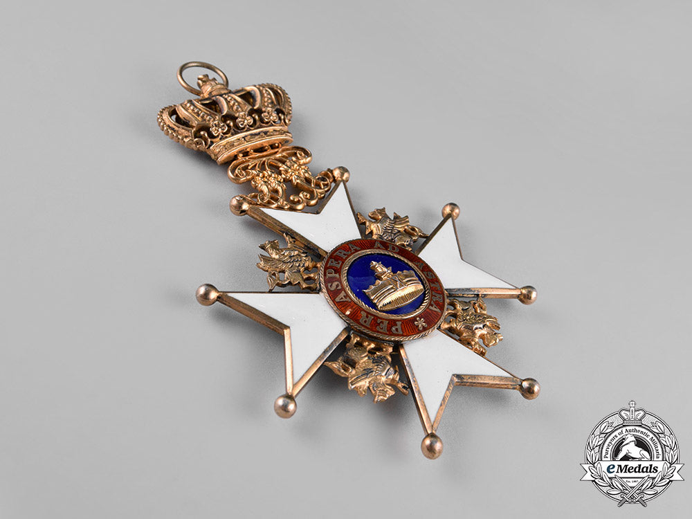 mecklenburg-_schwerin._a_house_order_of_the_wendisch_crown,_grand_cross_sash_badge_c18-022137