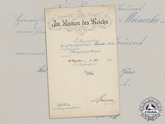 Germany, Weimar Republic. A Promotion Document To Senior Construction Councillor Signed By Reich President Friedrich Ebert